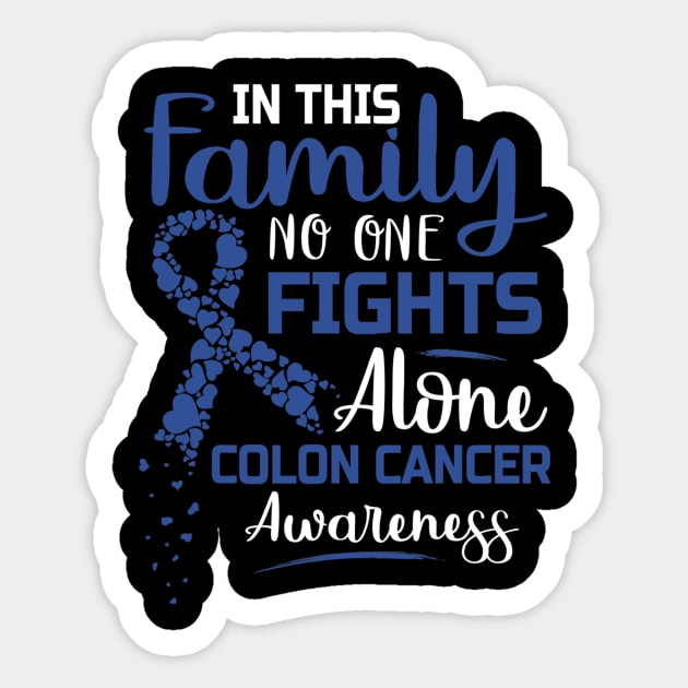 Colon Cancer Awareness Colorectal Blue Ribbon Sticker by hony.white